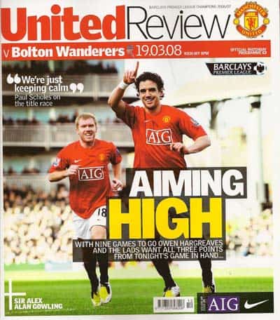 Manchester United FC v Bolton Wanderers FC